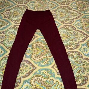 Womens Maroon Leggings